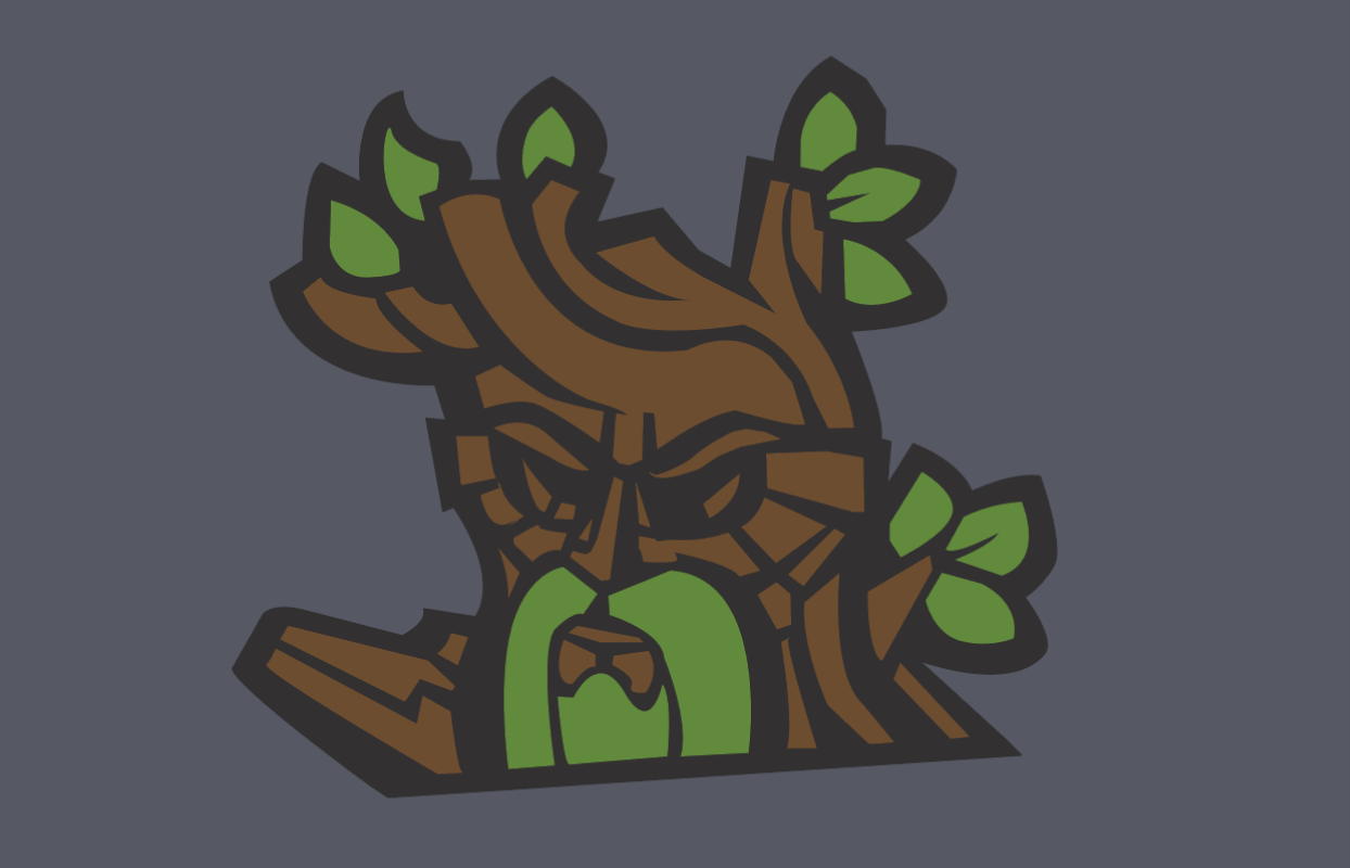 Illustratie van een Ent, gemaakt in Adobe Illustrator